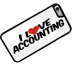 I Love Accounting Cellphone Cover Red Heart