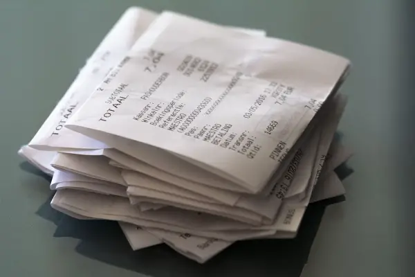 source documents in accounting receipts