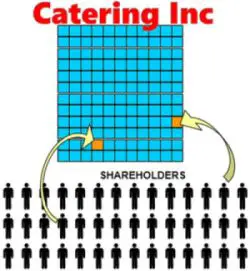 Company shareholders shares diagram