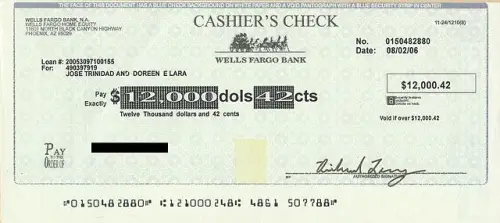 Cashiers Check