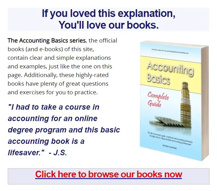 Click here to browse our books and e-books Accounting Basics book series