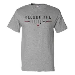 Accounting Ninja Mens Shirt Heather Grey