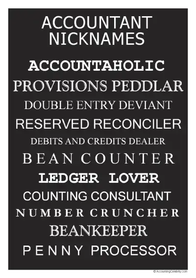 Accountant Nicknames Office Poster