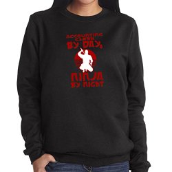 Accounting Clerk By Day Ninja By Night Ladies Sweatshirt