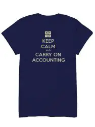 Keep Calm and Carry on Accounting Mens Shirt