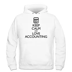 Keep Calm and Love Accounting Mens Hoodie
