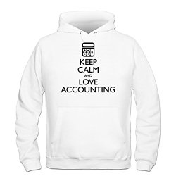 Keep Calm and Love Accounting Mens Hoodie