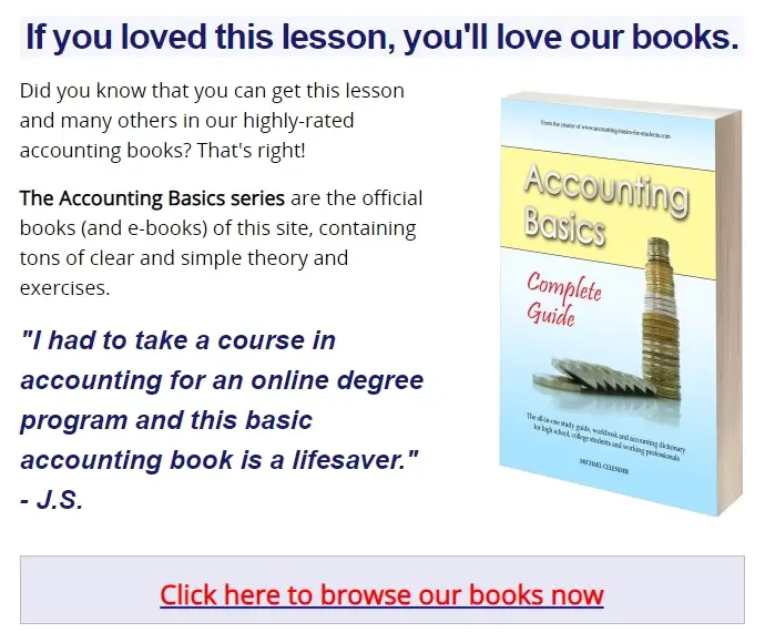 Accounting Basics series books advertisement