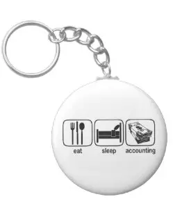 Eat Sleep Accounting Keychain