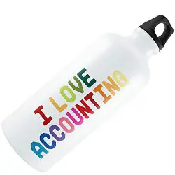 I Love Accounting Water Bottle