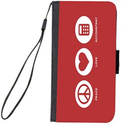 Peace Love Accountant Cellphone Cover Red