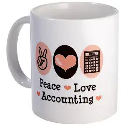Peace Love Accounting Mug