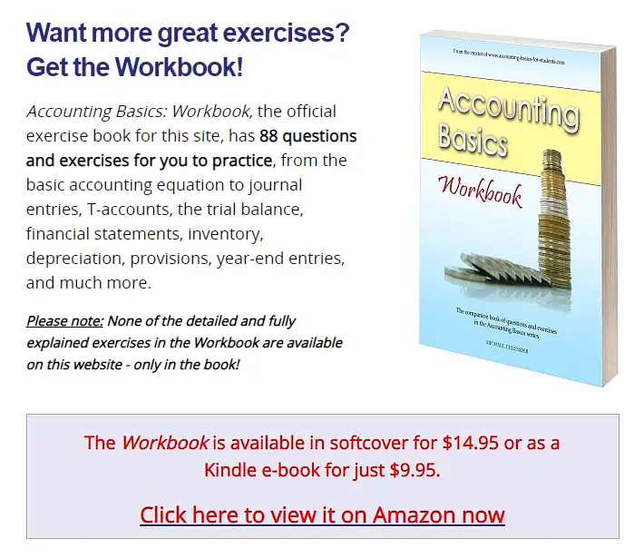 Accounting Basics: Workbook on Amazon