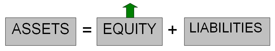 accounting equation Profit goes to Owners Equity